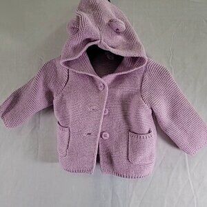 Gap Baby Knitted Jacket with Hood Size 3-6 MO